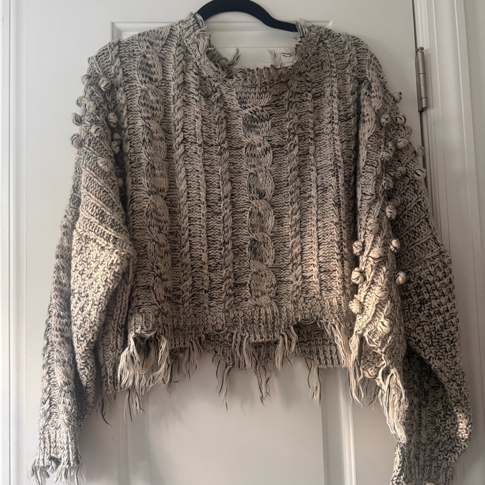Storia Textured Knit Sweater - Cream